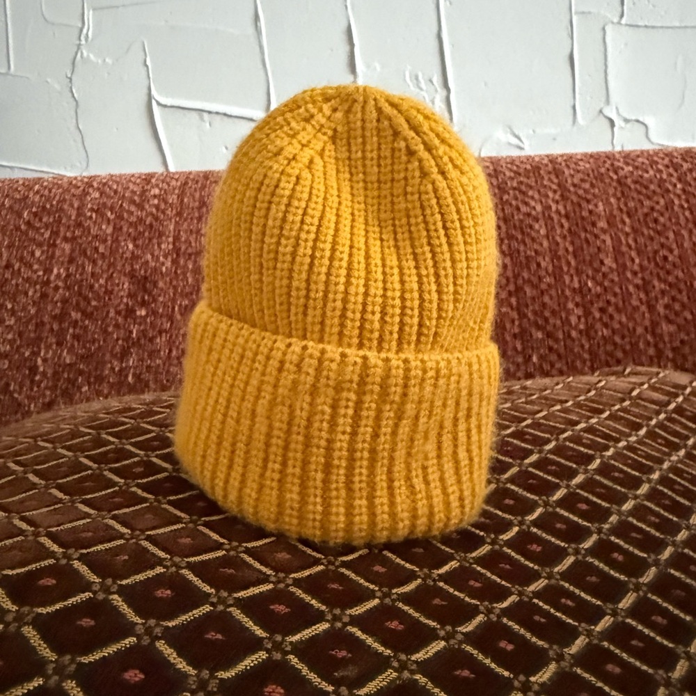 Spearmint Love Warm Yellow Knit Beanie 0-12 Months